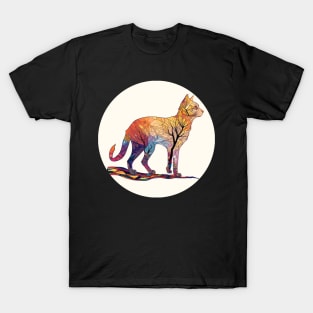 Colorful Cat, Pop Art Style Art - Love Cats T-Shirt